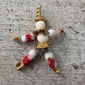 Vintage Segmented Jointed 50s Clown Jester Brooch